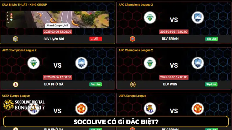 Socolive có gì đặc biệt?